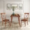 International Concepts 42 in. Solid Wood Round Dual Drop Leaf Dining Table with 2 Chairs in Distressed Oak K42-42DL-C613-2 - alternate 4